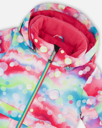 Two Piece Snowsuit Printed Bubbles And Turquoise - G10E806_436