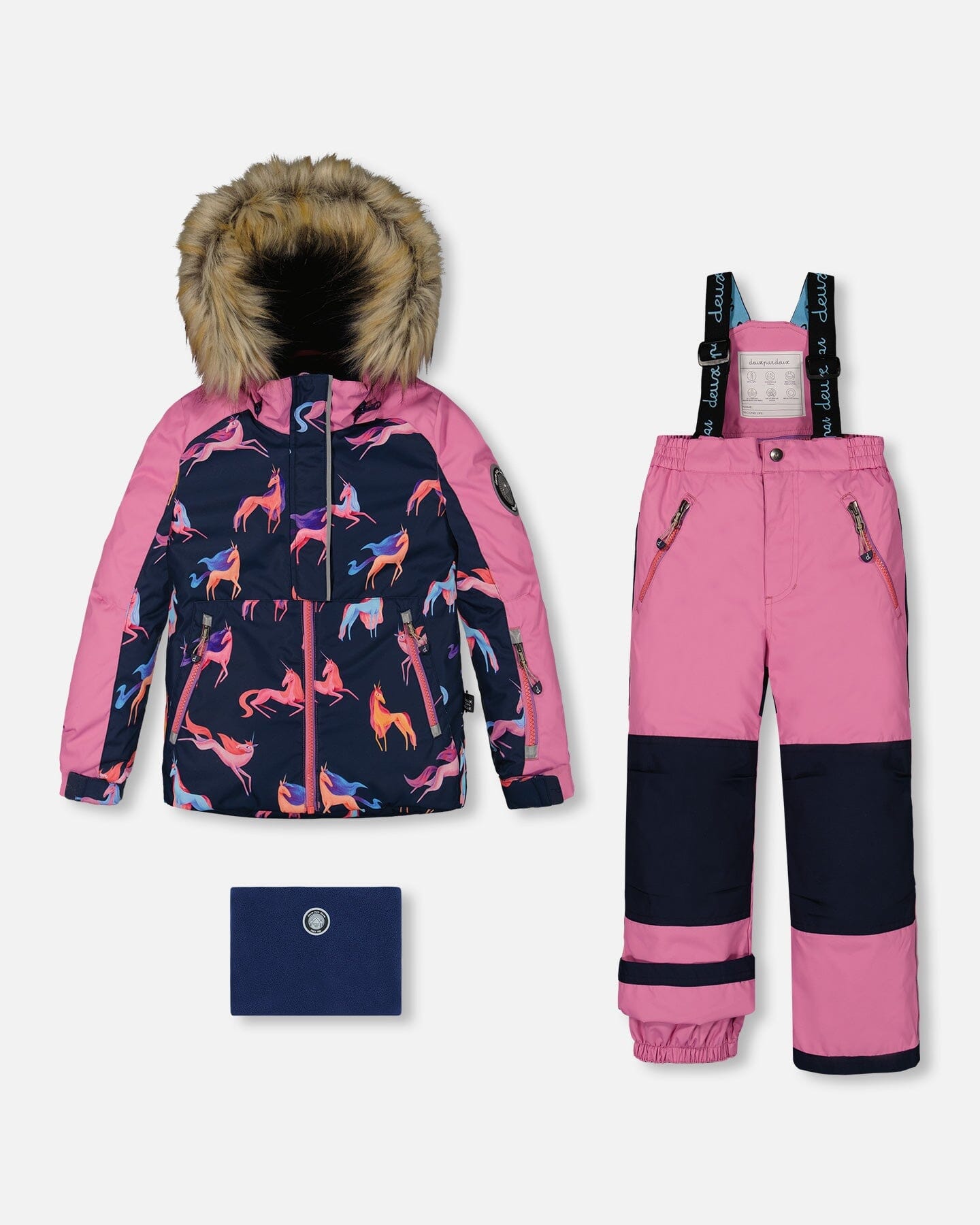 Two Piece Snowsuit Mauve Printed Unicorns - G10I801_526