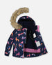 Two Piece Snowsuit Navy Printed Unicorns And Coral - G10I801_627