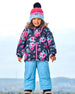 Two Piece Baby Snowsuit Air Blue Printed Roses - G10J502_447