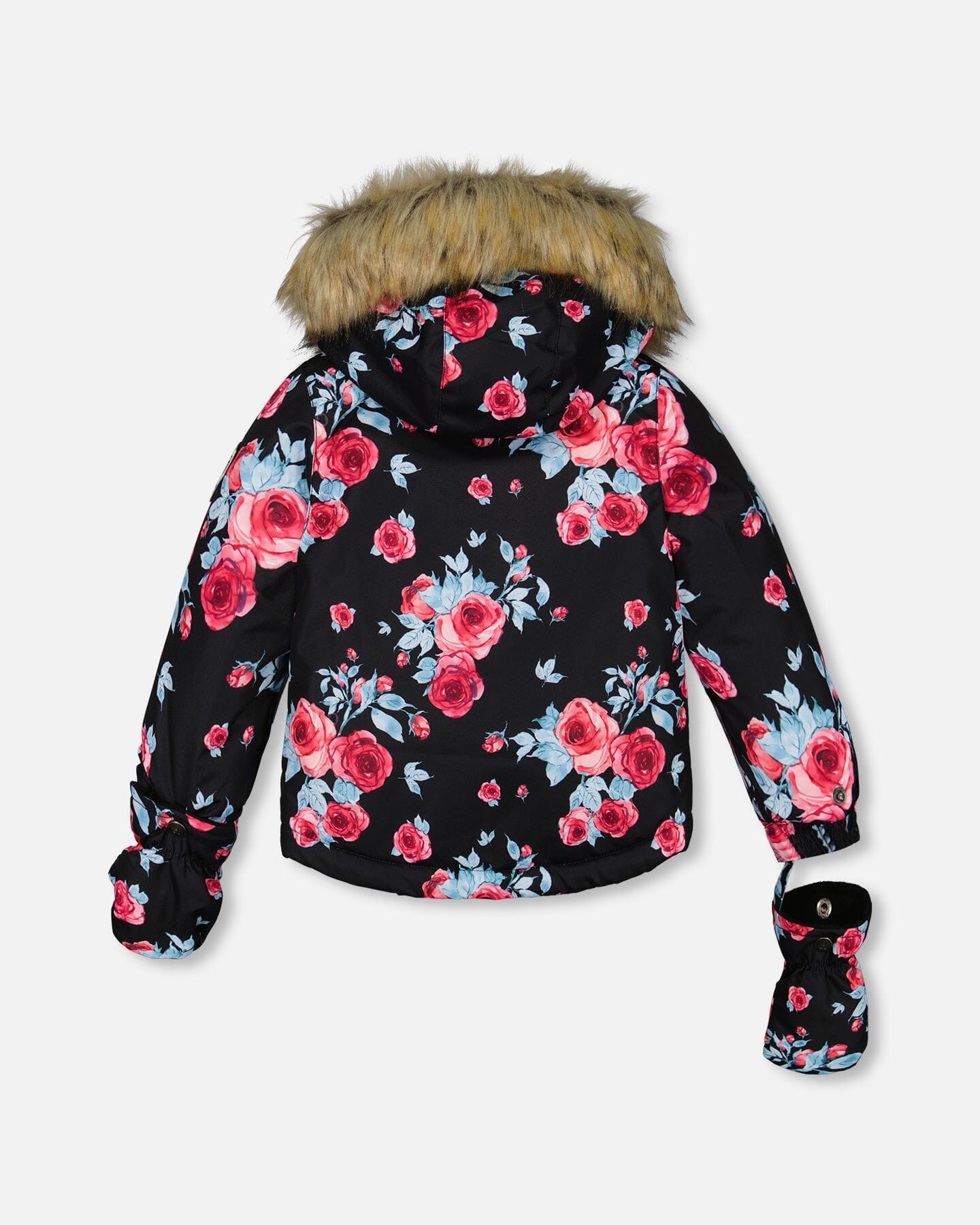 Two Piece Baby Snowsuit Air Blue Printed Roses - G10J502_447