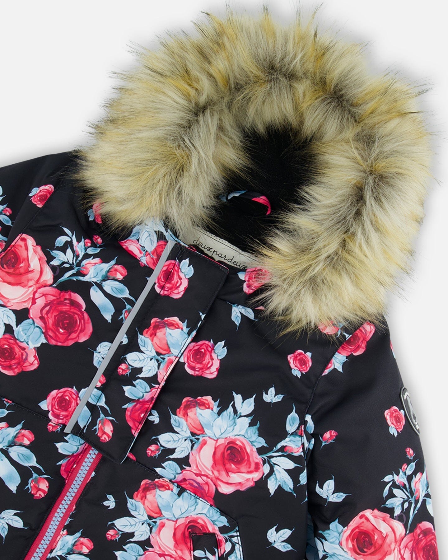 Two Piece Baby Snowsuit Air Blue Printed Roses - G10J502_447