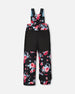 Two Piece Snowsuit Black Printed Roses - G10J803_011