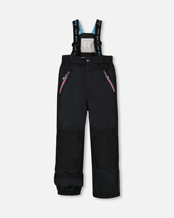 Two Piece Snowsuit Printed Roses With Solid Pant Black - G10J803_999