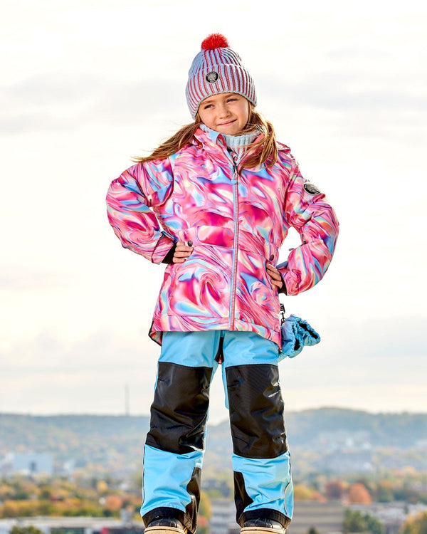 Two Piece Snowsuit Air Blue Printed Marble - G10K804_447