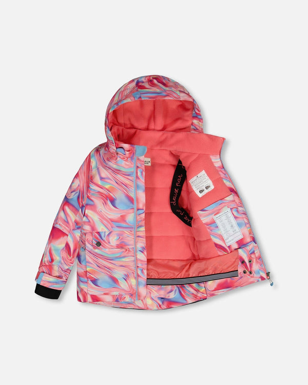 Two Piece Snowsuit Air Blue Printed Marble - G10K804_447