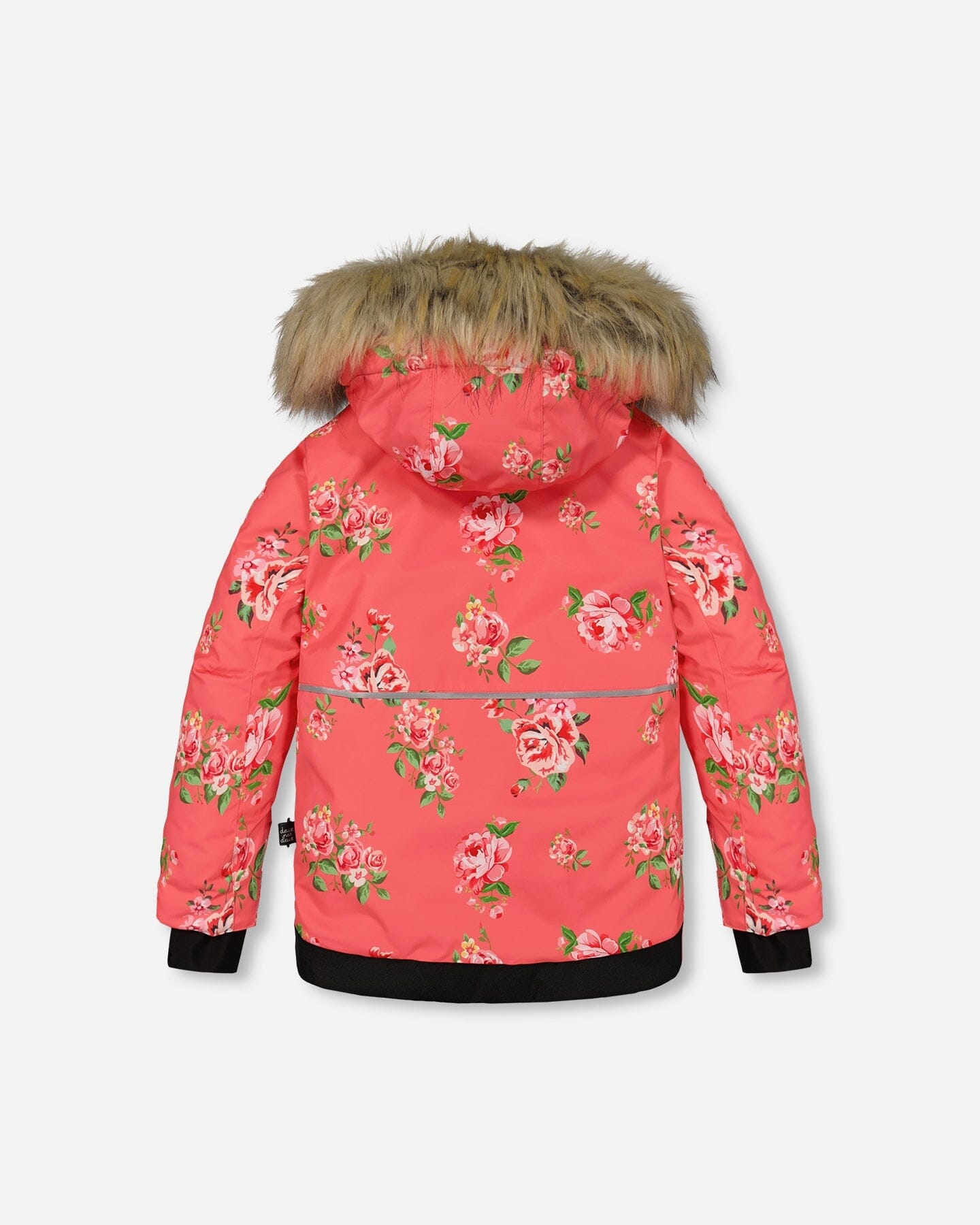 Two Piece Snowsuit Black Printed Coral Flowers - G10M805_999