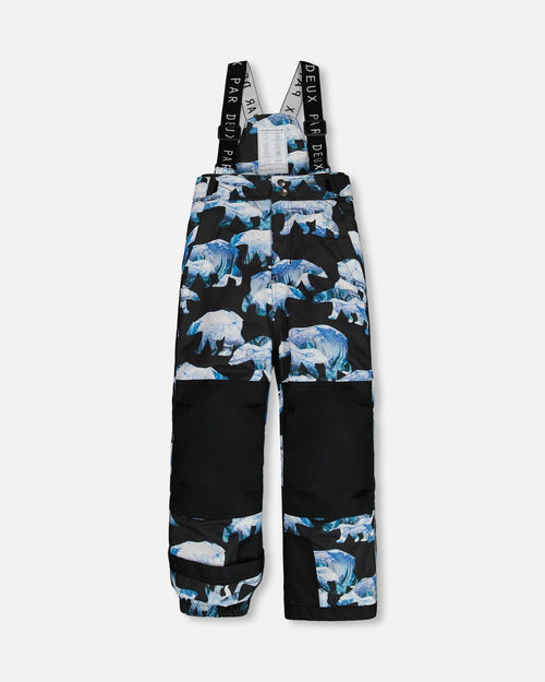 Two Piece Snowsuit Black Printed Blue Bears - G10N804_022