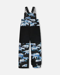 Two Piece Snowsuit Black Printed Blue Bears - G10N804_022