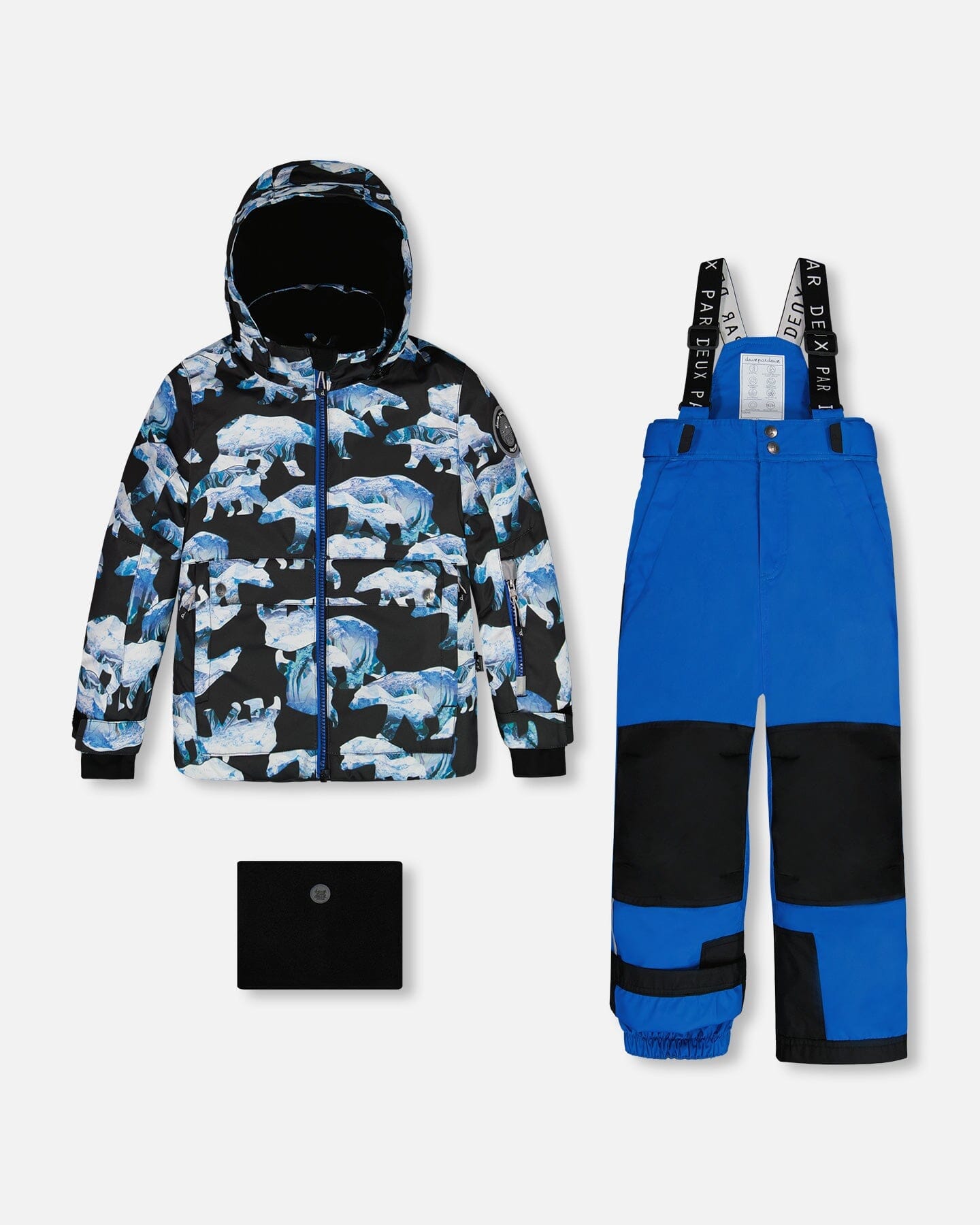 Two Piece Snowsuit Printed Bears And Royal Blue - G10N804_469