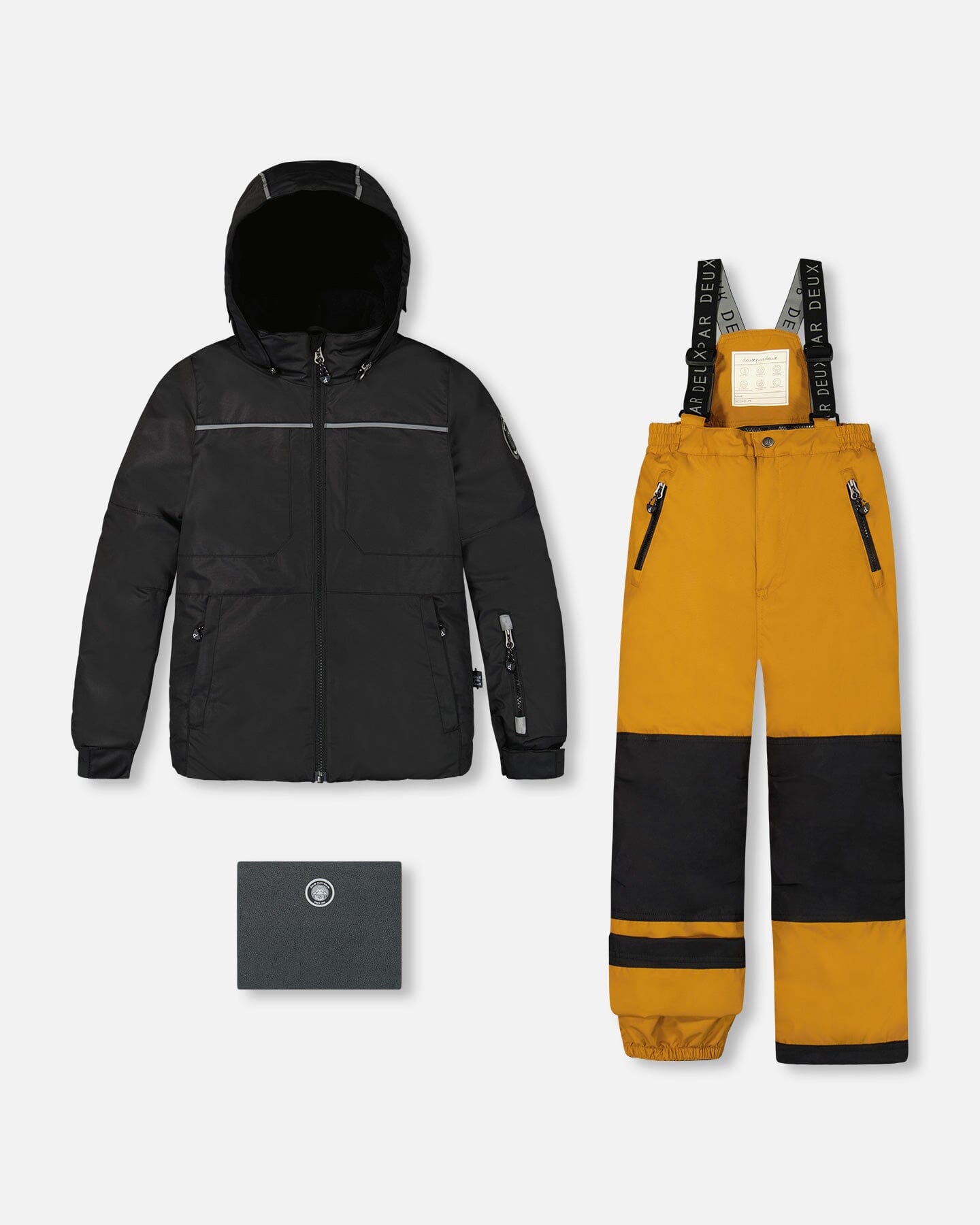 Two Piece Snowsuit Black And Spice Snowsuits Deux par Deux 