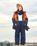 Two Piece Snowsuit Colorblock Burnt Orange, Brown And Navy - G10O815_479