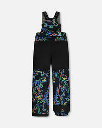 Two Piece Snowsuit Black Printed Dinos - G10R810_019