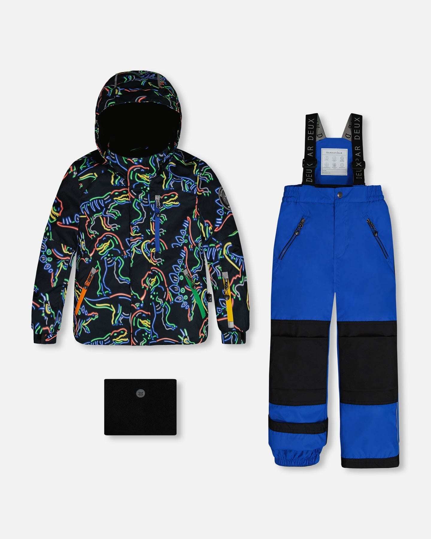 Two Piece Snowsuit Royal Blue Printed Dinos - G10R810_469