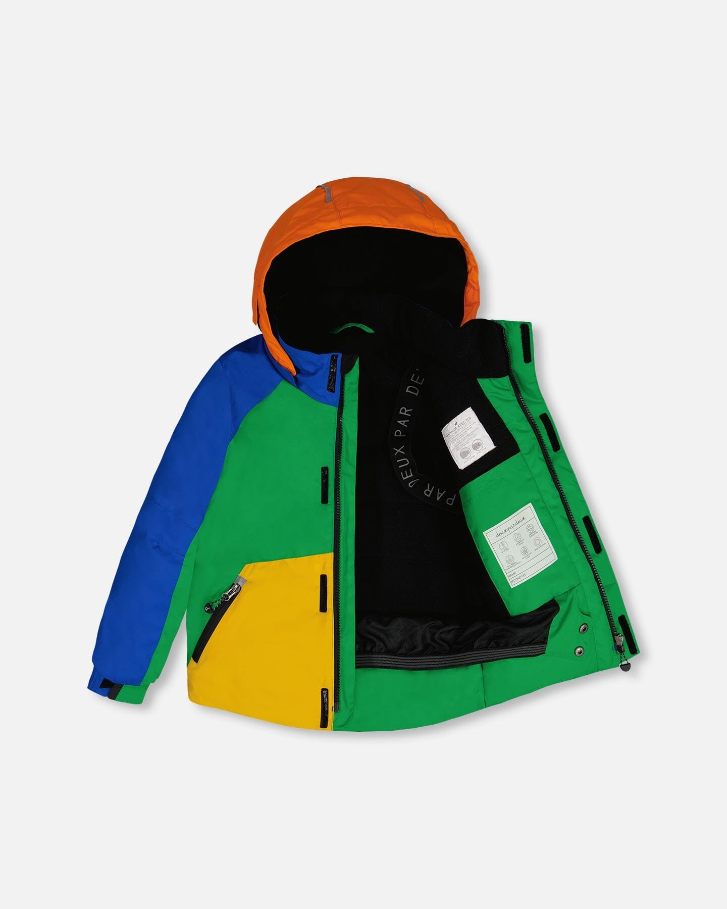 Two Piece Snowsuit Colorblock Royal Blue, Green, Yellow And Orange - G10R810_999