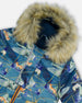 Two Piece Baby Snowsuit Burnt Orange With Printed Animal And Glaciers - G10S502_824