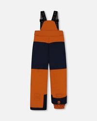 Two Piece Snowsuit Burnt Orange With Printed Animals And Glaciers - G10S811_824