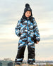 One Piece Snowsuit Black Printed Polar Bears - G10T719_022