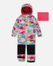 One Piece Snowsuit Printed Multicolor Bubbles - G10T720_010