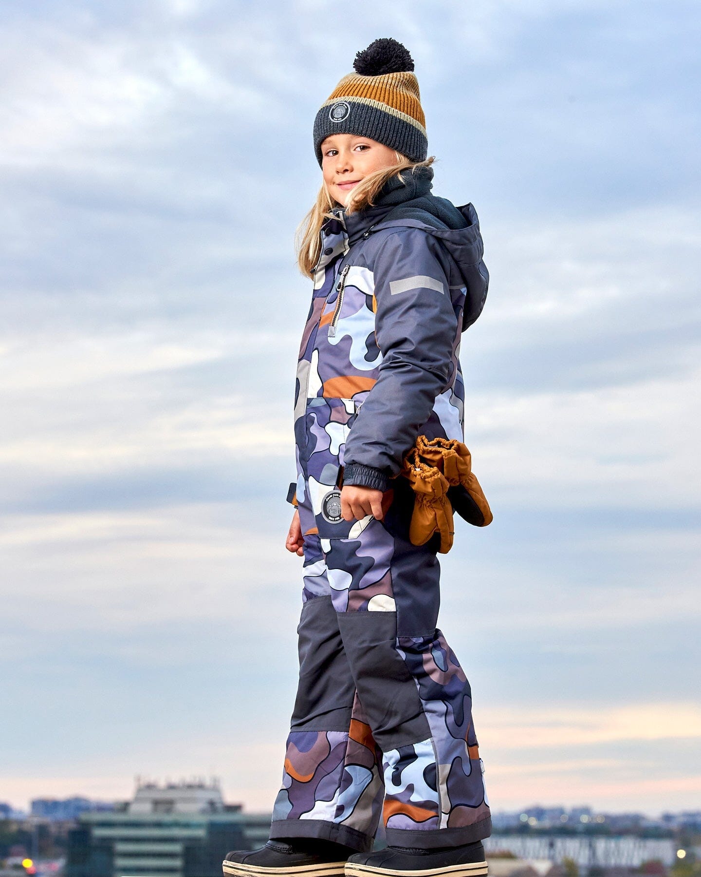 One Piece Snowsuit Dark Gray Printed Camo - G10T720_023