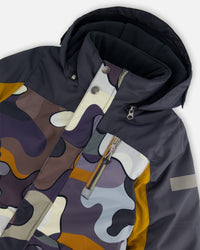 One Piece Snowsuit Dark Gray Printed Camo - G10T720_023