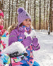 One Piece Snowsuit Mauve Printed Landscape Snowsuits Deux par Deux 