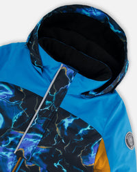 Two Piece Snowsuit Royal Blue Printed Storm - G10U812_594