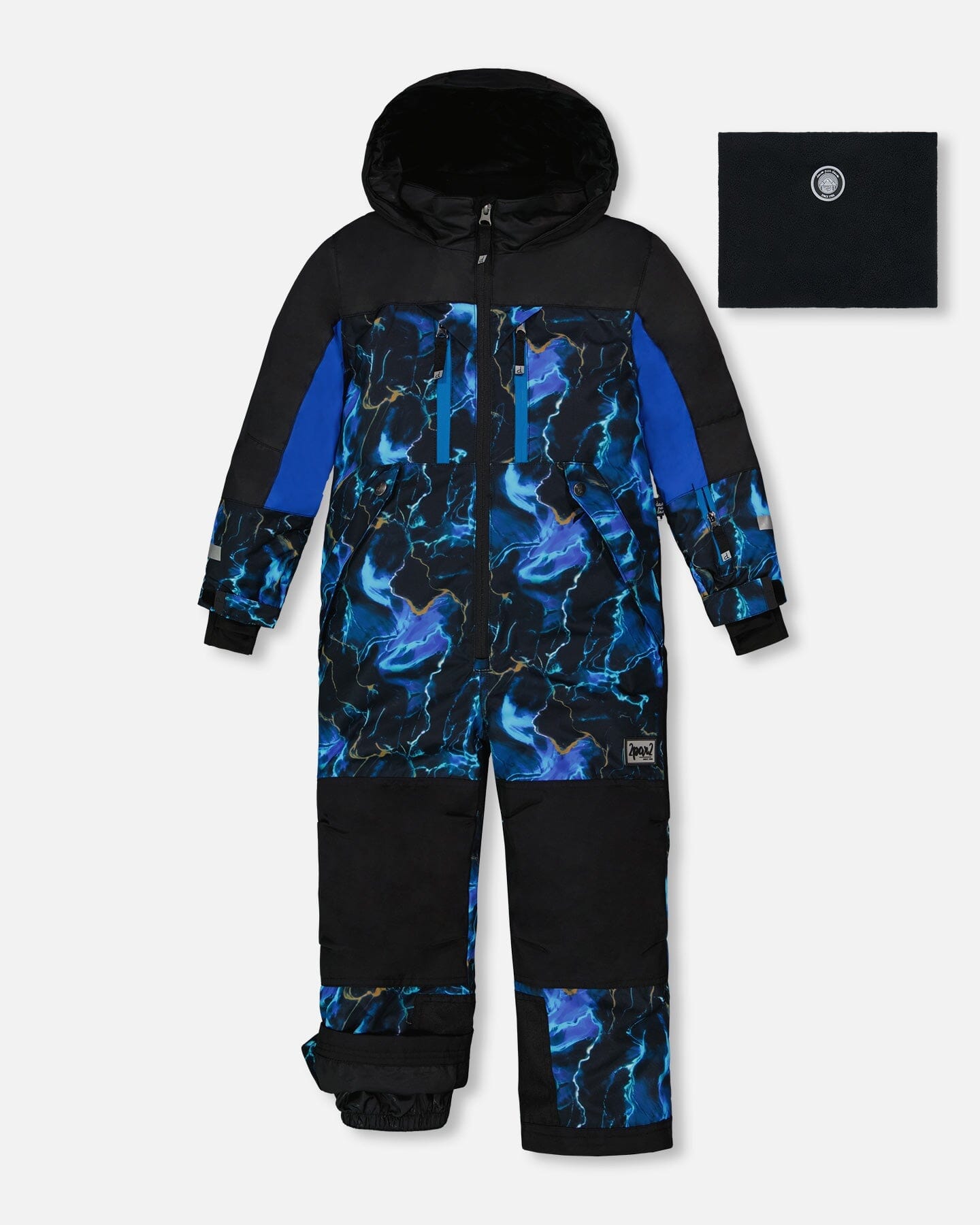 One Piece Technical Snowsuit Black Printed Storm - G10V723_020