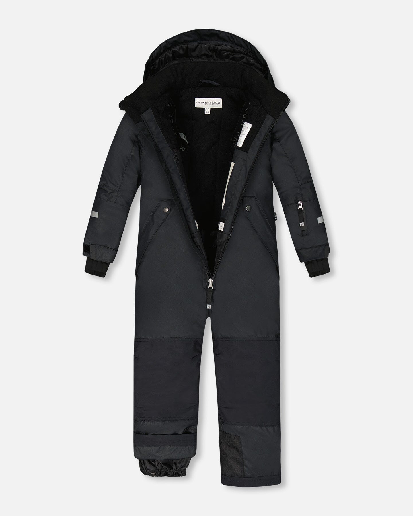 One Piece TEKNIK Snowsuit Black Snowsuits Deux par Deux 