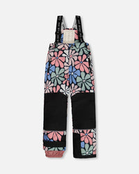 Two Piece Technical Snowsuit Colorblock Printed Retro Flowers - G10V813_006