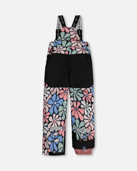 Two Piece Technical Snowsuit Colorblock Printed Retro Flowers - G10V813_006