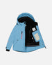 Two Piece TEKNIK Snowsuit Air Blue And Printed Marble Snowsuits Deux par Deux 