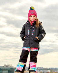 Two Piece Technical Snowsuit Black With Printed Bubbles - G10V813_010