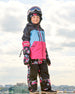 Two Piece Technical Snowsuit Colorblock Black Printed Roses - G10V813_011