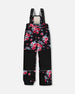 Two Piece Technical Snowsuit Colorblock Black Printed Roses - G10V813_011