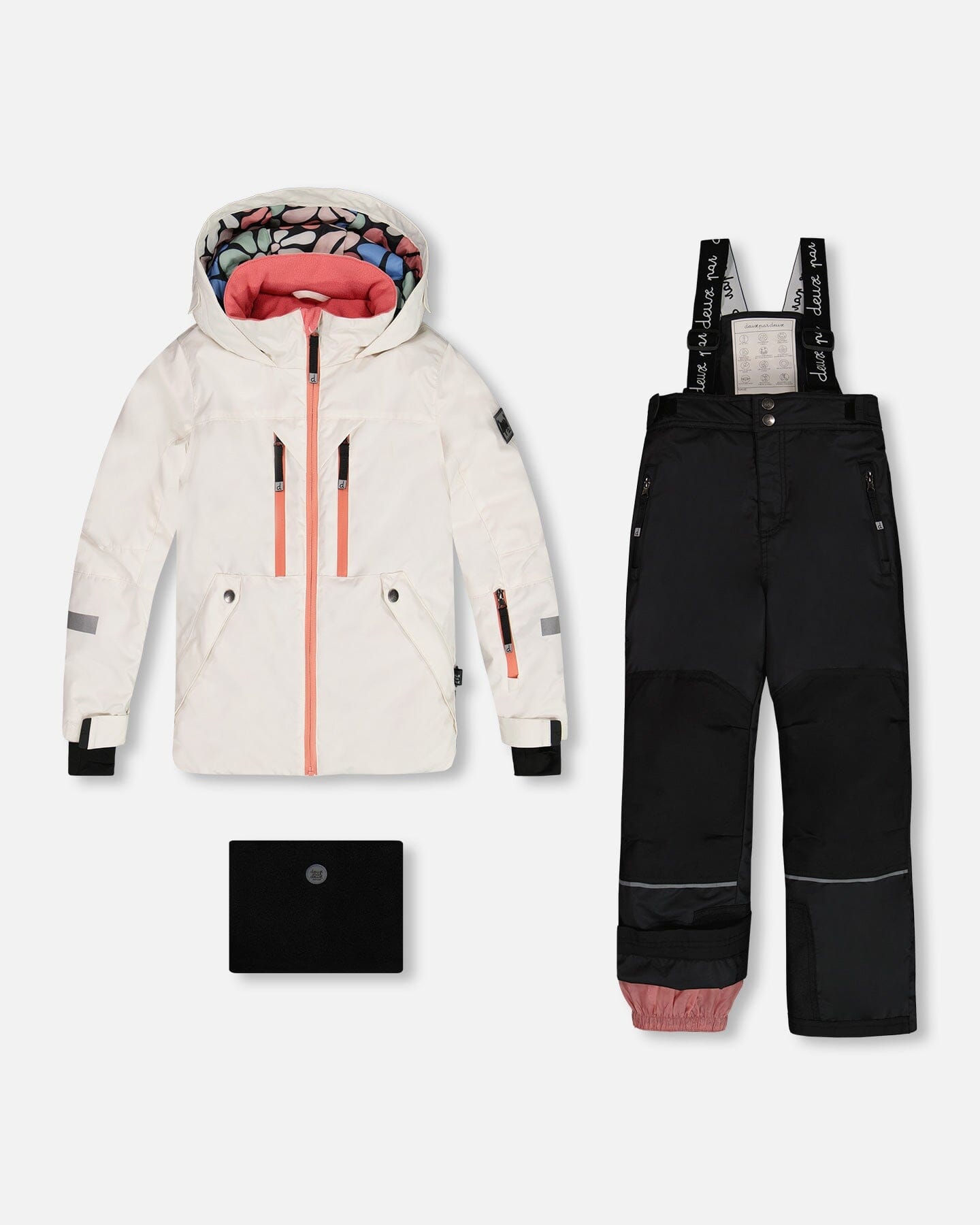 Two Piece Technical Snowsuit Off White With Black - G10V813_106