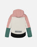 Two Piece TEKNIK Snowsuit Pink, White And Sage With Dark Grey Snowsuits Deux par Deux 