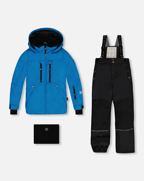 Two Piece Technical Snowsuit Royal Blue And Black - G10V814_999