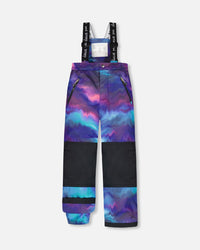 Two Piece Snowsuit Printed Purple Aurora Borealis Snowsuits Deux par Deux 