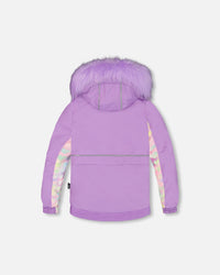 Two Piece Snowsuit Lilac Printed Hearts Snowsuits Deux par Deux 