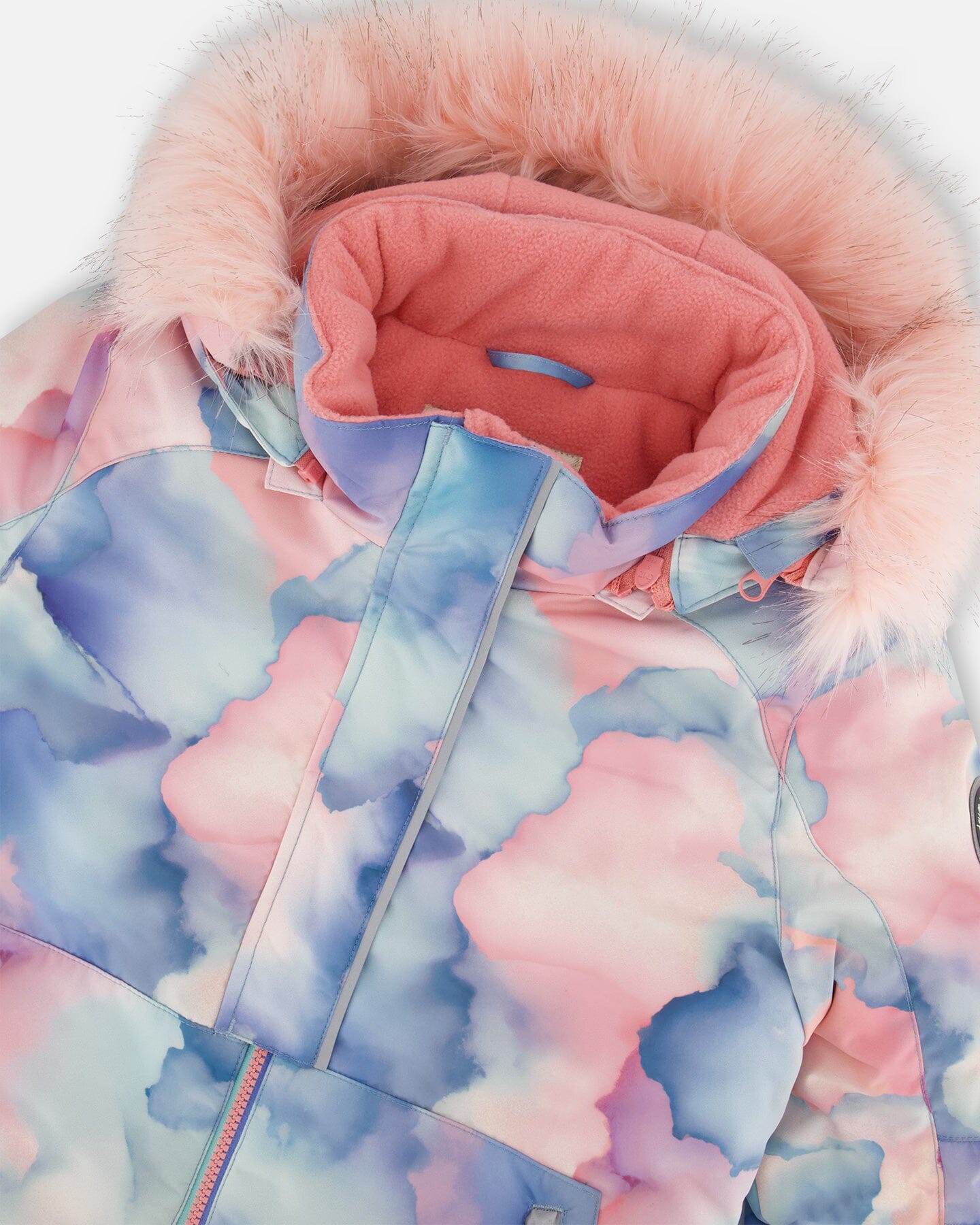 Two Piece Snowsuit Printed Pastel Watercolor Snowsuits Deux par Deux 