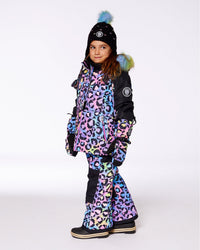 Two Piece Snowsuit Printed Rainbow Leopard Snowsuits Deux par Deux 