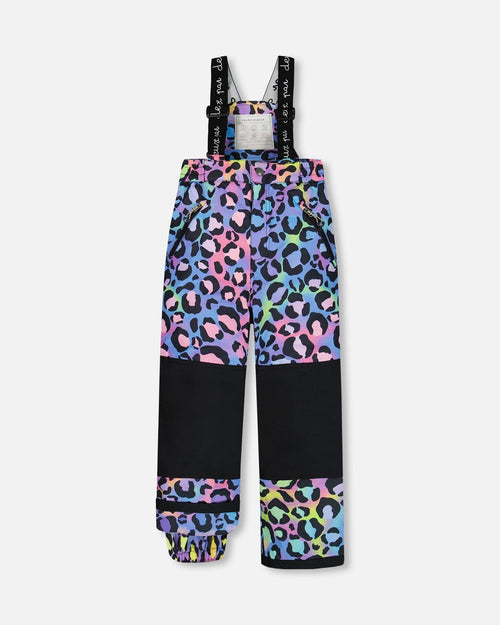 Two Piece Snowsuit Printed Rainbow Leopard Snowsuits Deux par Deux 