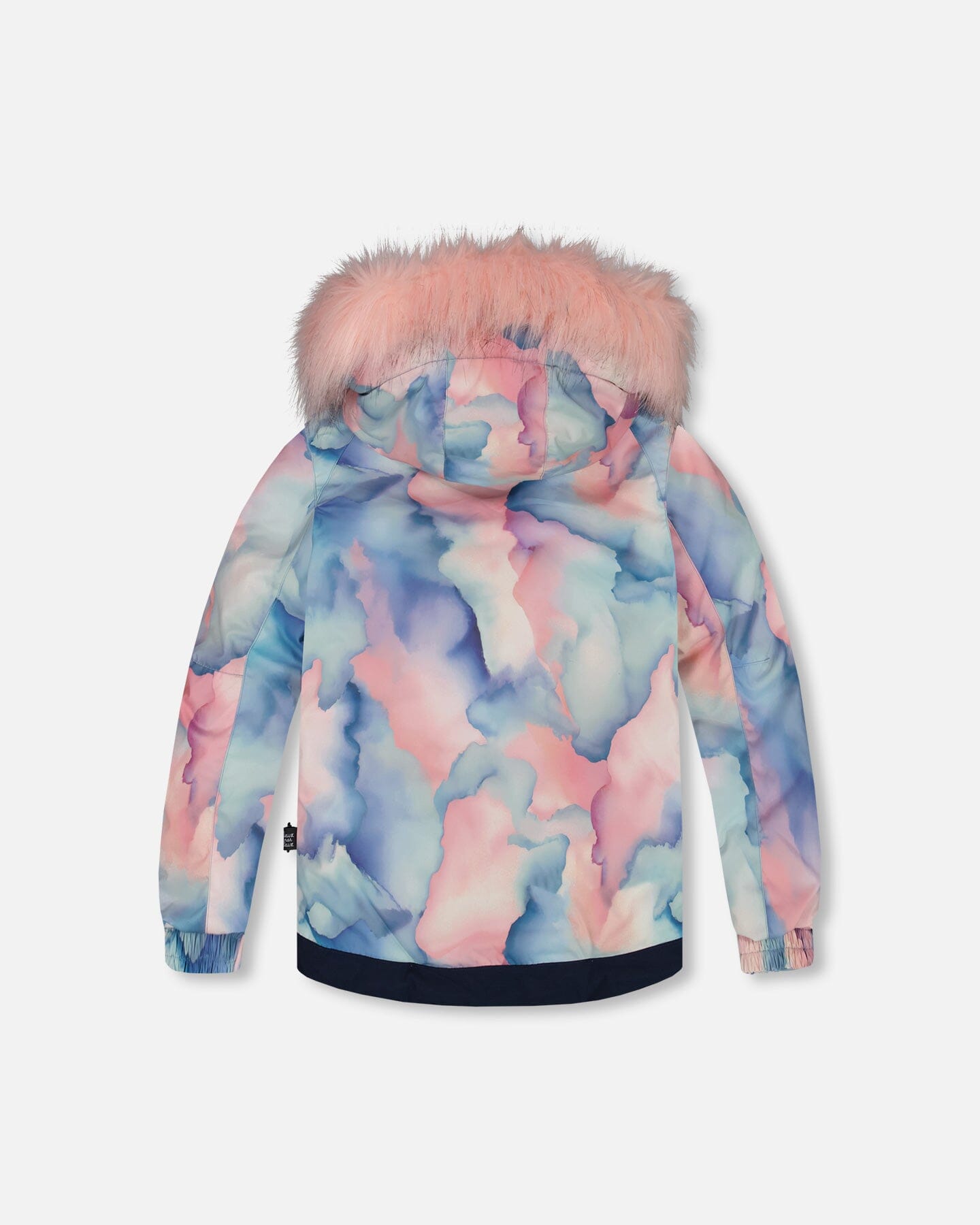 Two Piece Snowsuit Printed Pastel Watercolor And Dusty Pink Snowsuits Deux par Deux 