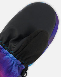 Technical Mittens Printed Purple Aurora Borealis Winter Accessories Deux par Deux 