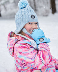 Solid Mittens Air Blue Winter Accessories Deux par Deux 