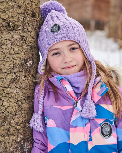 Peruvian Knit Hat Purple Winter Accessories Deux par Deux 