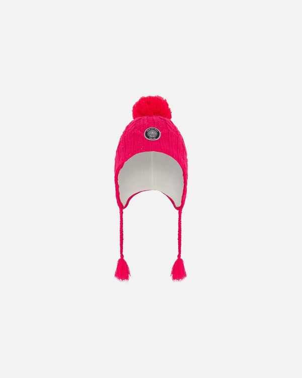 Peruvian Knit Hat Fuschia Pink - G10XT1_652