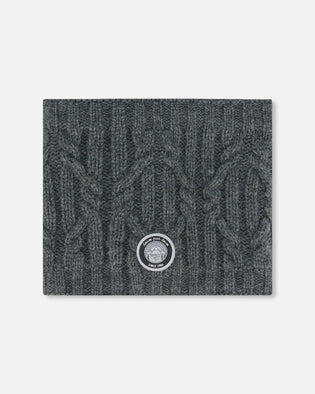Knit Neckwarmer Dark Gray - G10XT2_493
