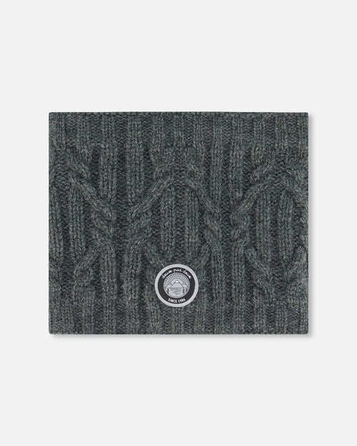 Knit Neckwarmer Dark Gray - G10XT2_493